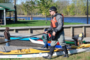 Jake leading the Wolf River Paddle.