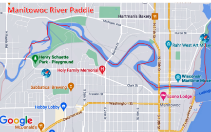 Manitowoc River Paddle - Northeast Wisconsin Paddlers